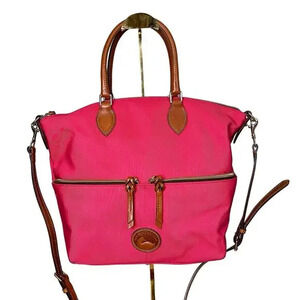 DOONEY & BOURKE Satchel Shoulder Crossbody Bag Nylon Large Pocket Pink